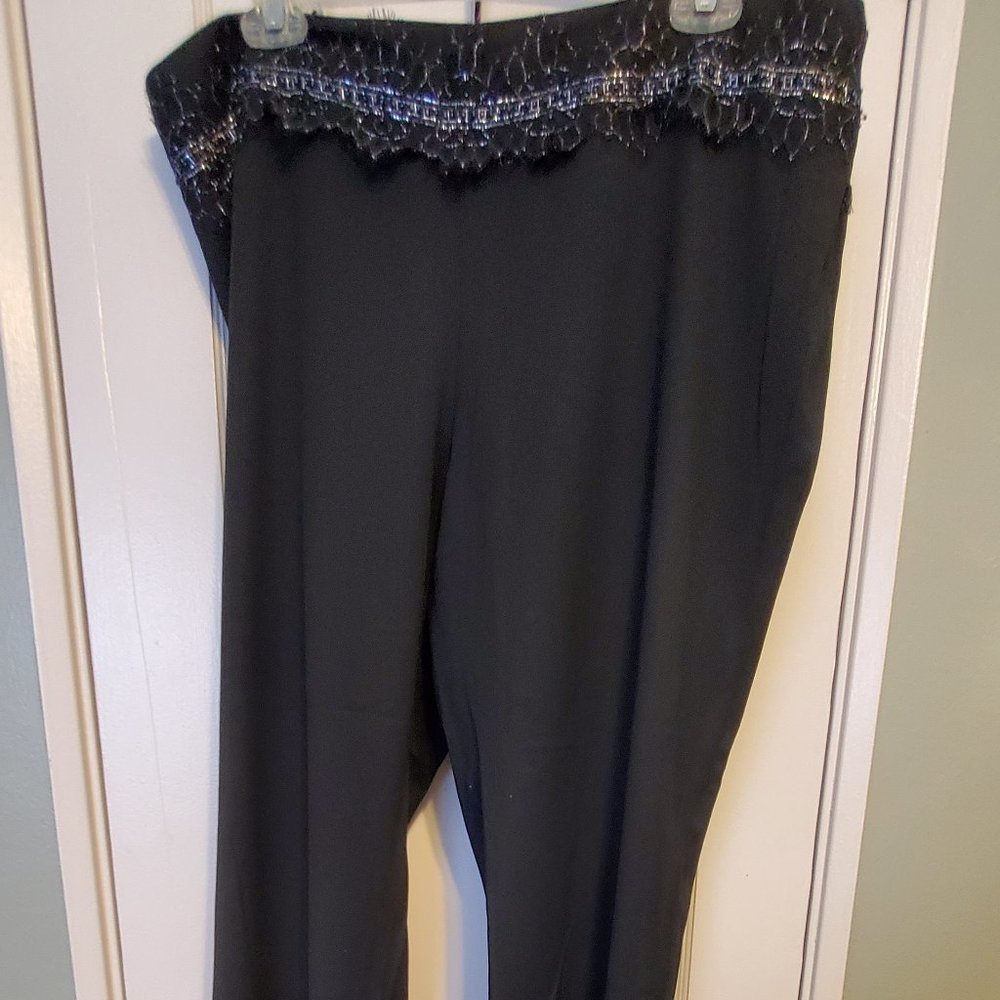 Alfani Moscow Suiting Black Basic with Silver and Pearls